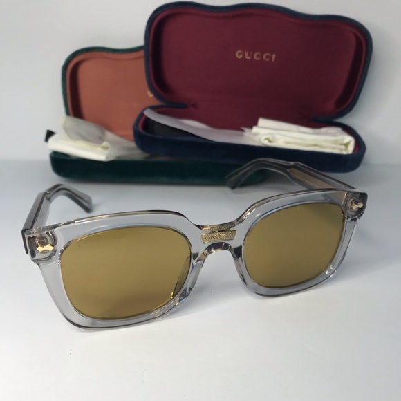 💯 - New Authentic ucci Brown Sunglasses GG0181S 004 50. - Picture 8 of 17